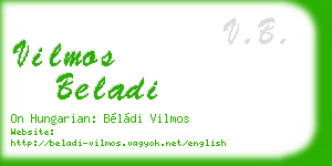 vilmos beladi business card
